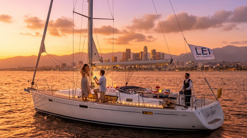 Romantic Sunset Yacht Charter in Marina del Rey for Couples